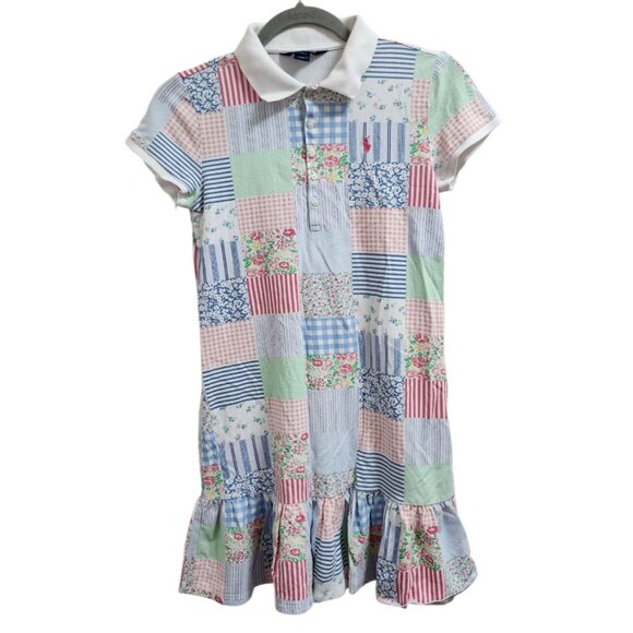 Polo Ralph Lauren Girls XL/16 Patchwork Dress Easter Spring Florals - Picture 2 of 11